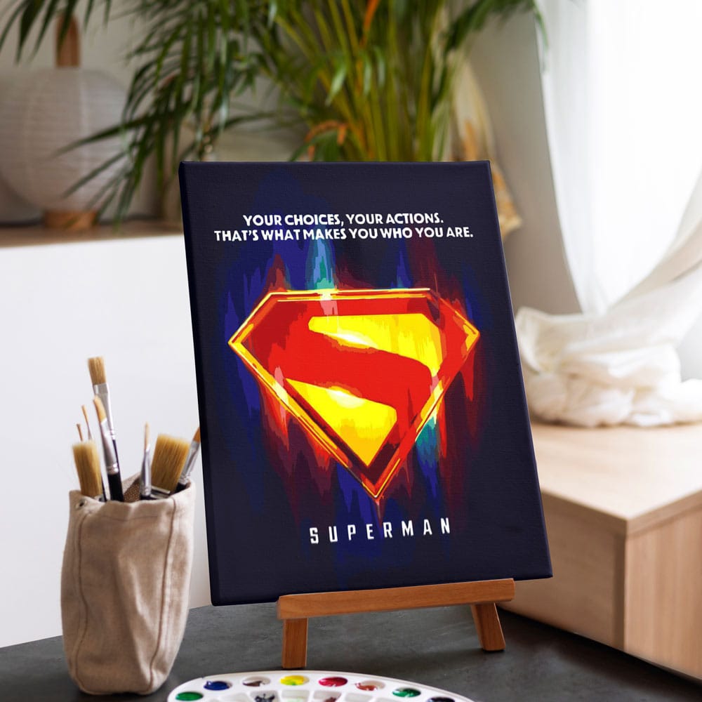 Painting By Numbers Kits 15.7" x 19.7" (40x50 cm) Superman Logo - Paint By Numbers Kit