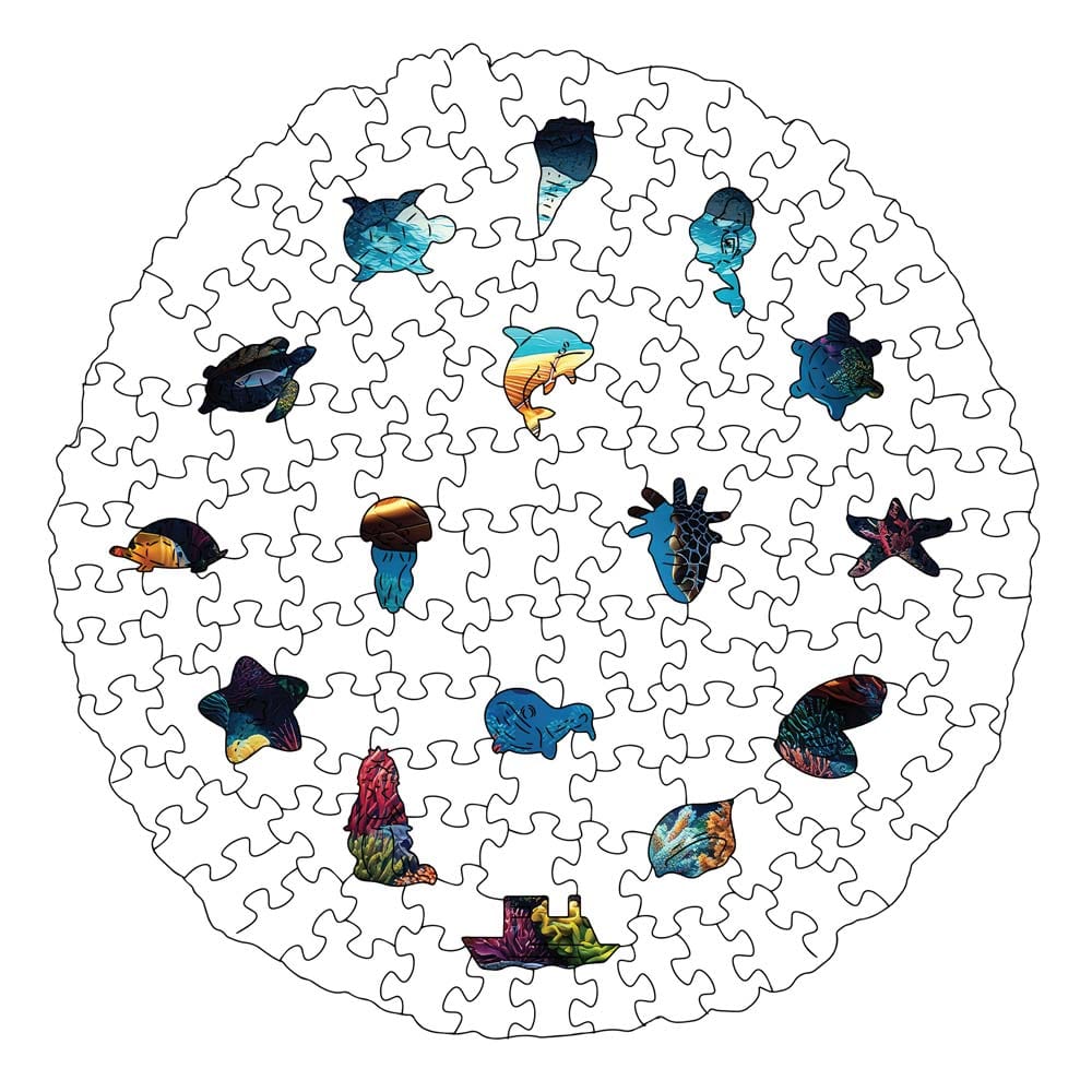 Animal Jigsaw Puzzle > Wooden Jigsaw Puzzle > Jigsaw Puzzle Coral Turtle - Jigsaw Puzzle