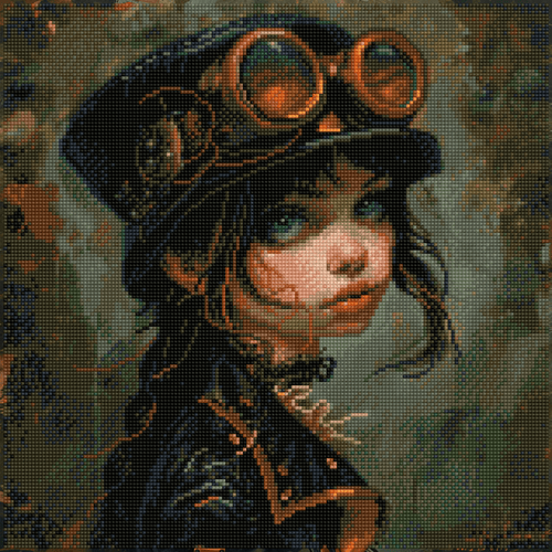 Vintage Girl - Diamond Painting Kit