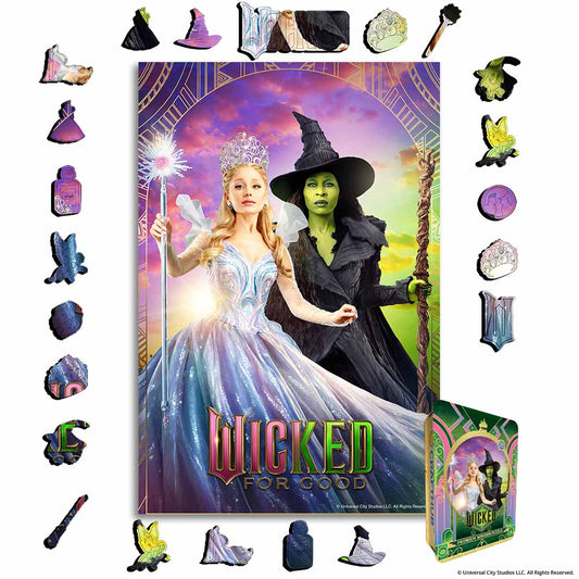 Wooden Jigsaw Puzzles A4 + Wooden Gift Box For Good, For Ever - Wooden Jigsaw Puzzle