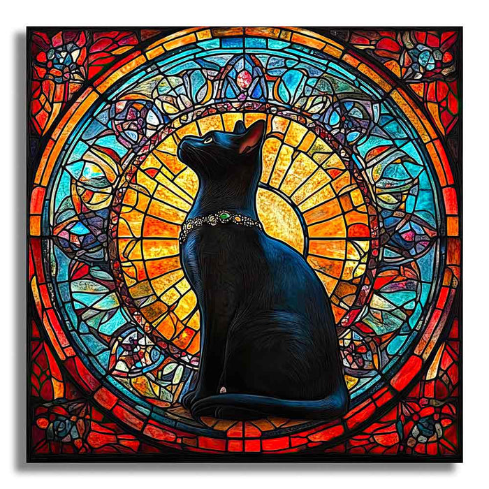 Stained Glass Feline - Jigsaw Puzzle