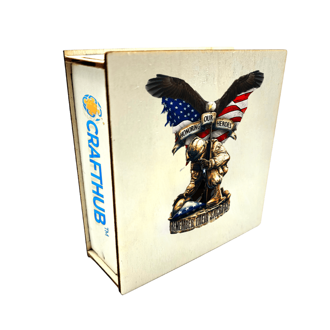 A3+Wooden Box Honoring Our Heroes - Wooden Jigsaw Puzzle