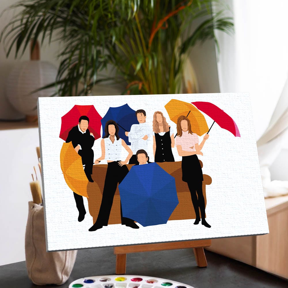 Painting By Numbers Kits 11.8" x 17.7" (30x45cm) Friends - Paint By Numbers Kit