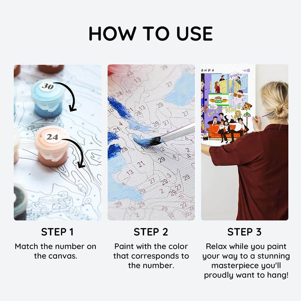 Painting By Numbers Kits 15.7" x 18.9" (40x48cm) Friends Forever - Paint By Numbers Kit