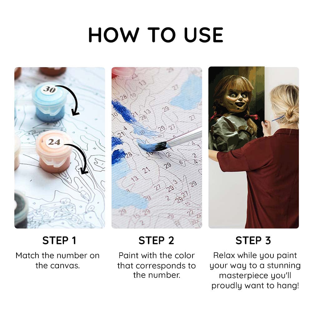 Painting By Numbers Kits 13.8" x 19.7" (35x50cm) Annabelle - Paint By Numbers Kit