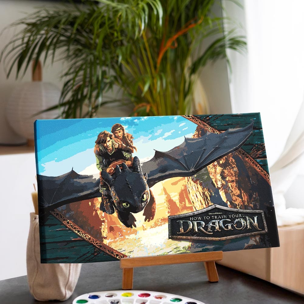 Painting By Numbers Kits 13.8" x 23.6" (35x60cm) How to Train Your Dragon - Paint By Numbers Kit