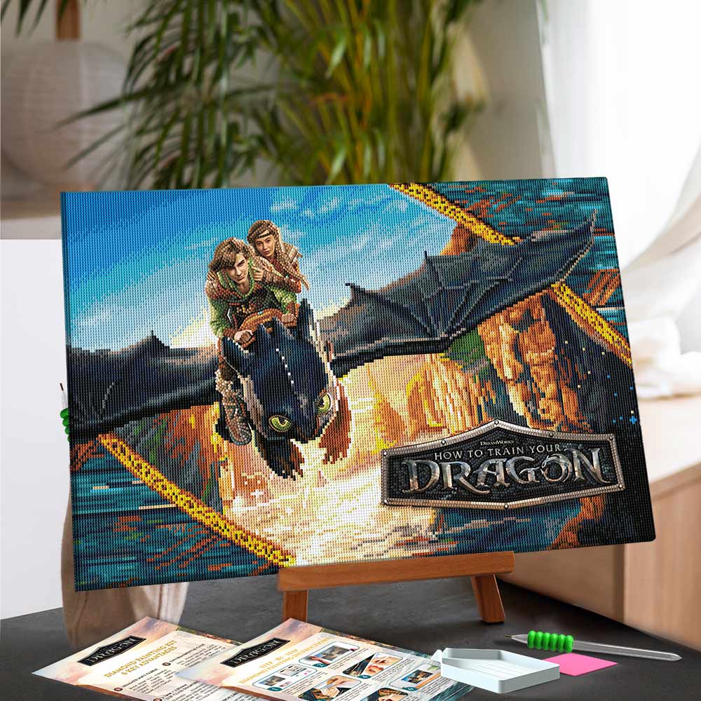 Diamond Painting Kits 25.4" x 15.6" / 65cm x 40cm How to Train Your Dragon - Diamond Painting Kit