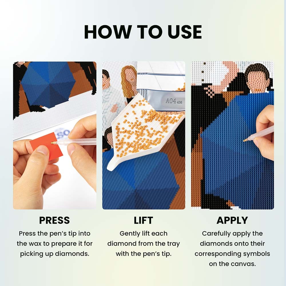 17.7" x 21.7" / 45cm x 55cm Friends - Diamond Painting Kit