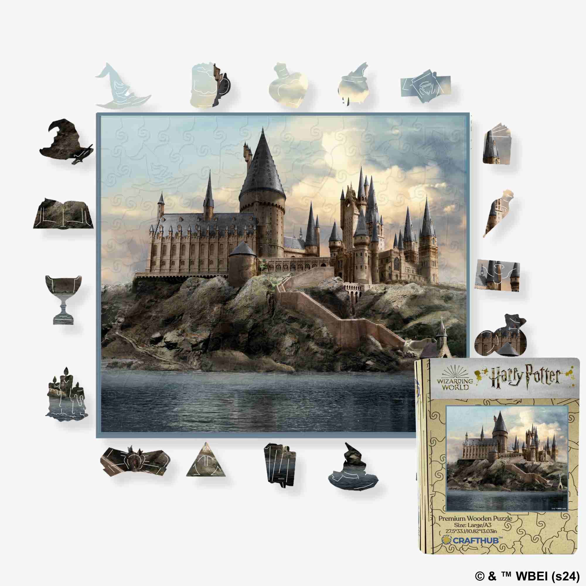 Harry Potter Hogwarts Castle Wooden Jigsaw Puzzle - Main Image