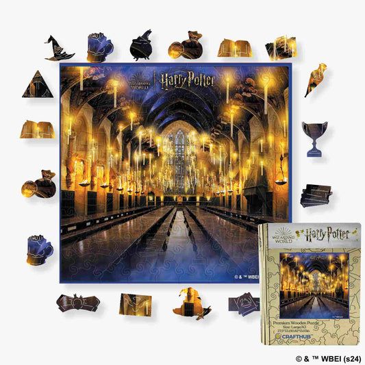 Animal Jigsaw Puzzle > Wooden Jigsaw Puzzle > Jigsaw Puzzle A4 + Wooden Gift Box Harry Potter - The Great Hall Wooden Jigsaw Puzzle