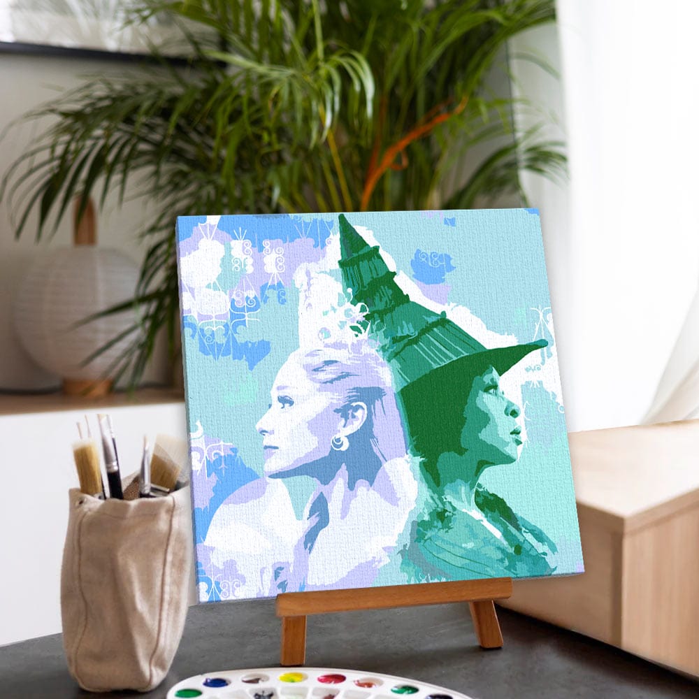Painting By Numbers Kits 19.7" x 11" (50x28 cm) Glinda & Elphaba - Paint By Numbers Kit