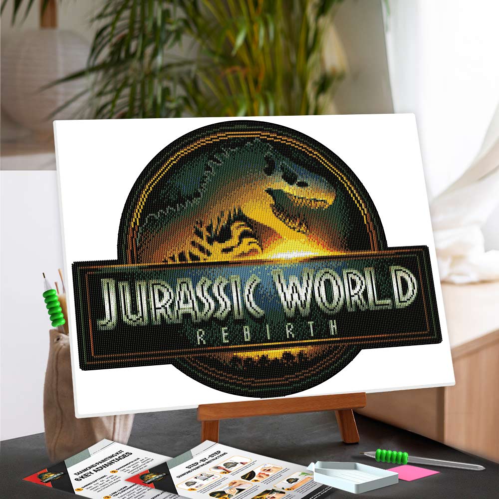 Diamond Painting Kits 23.4" x 17.6" / 60cm x 45cm Jurassic World Rebirth - Diamond Painting Kit