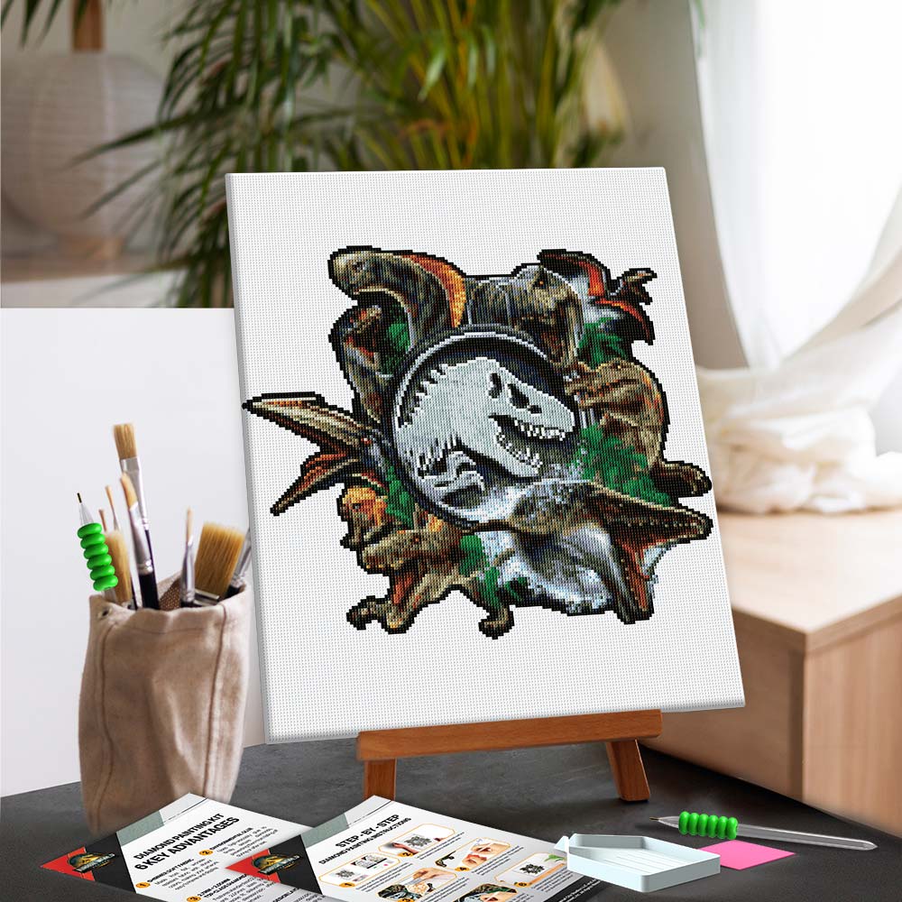 Diamond Painting Kits 17.6" x 21.5" / 45cm x 55cm Jurassic Icons - Diamond Painting Kit
