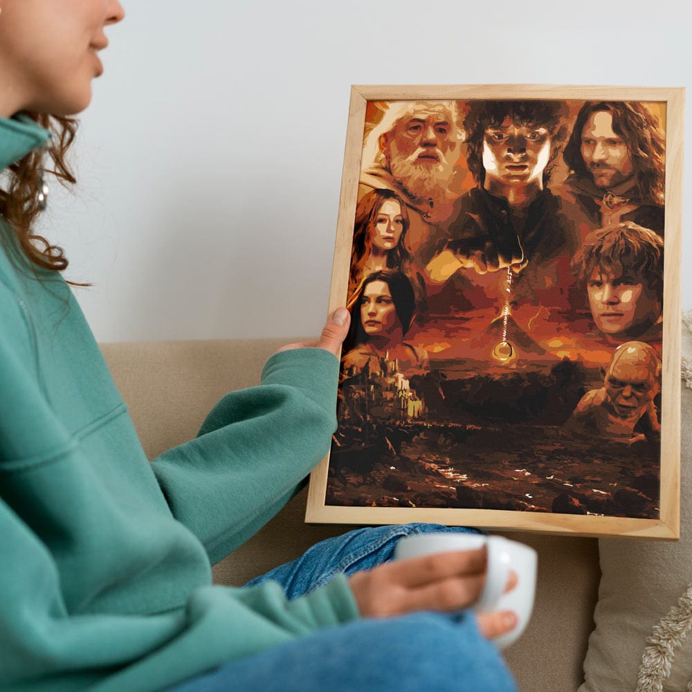 Animal Jigsaw Puzzle > Wooden Jigsaw Puzzle > Jigsaw Puzzle Without Frame The Lord of the Rings - Paint By Numbers Kit