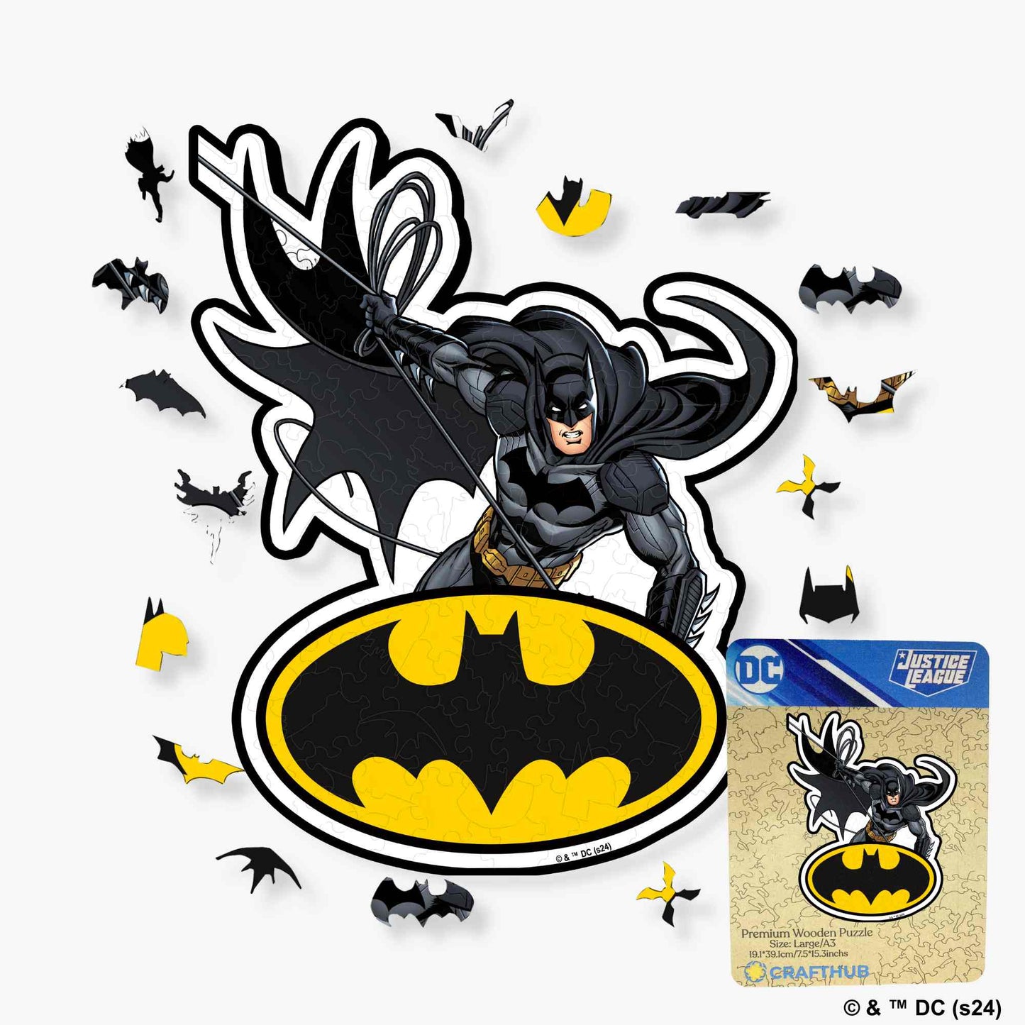 Animal Jigsaw Puzzle > Wooden Jigsaw Puzzle > Jigsaw Puzzle A4 + Wooden Gift Box Batman Wooden Jigsaw Puzzle