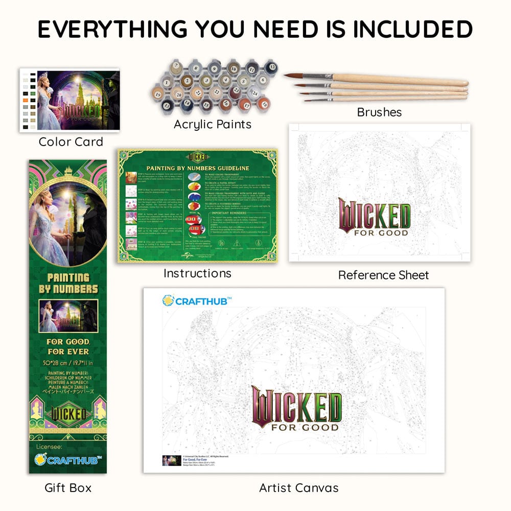 Painting By Numbers Kits 15.7" x 17.7" (40x45 cm) For Good, For Ever - Paint By Numbers Kit