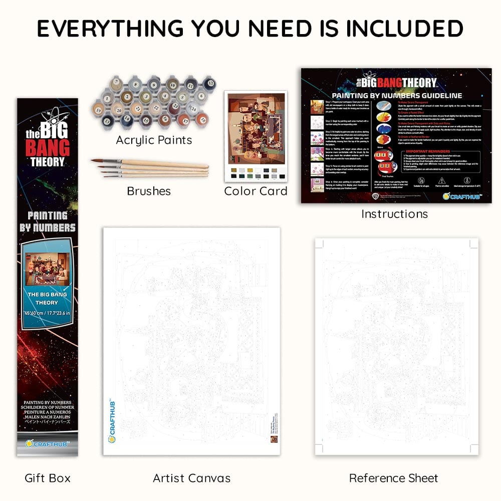 Painting By Numbers Kits 15.7" x 23.6" (40x60cm) The Big Bang Theory - Paint By Numbers Kit