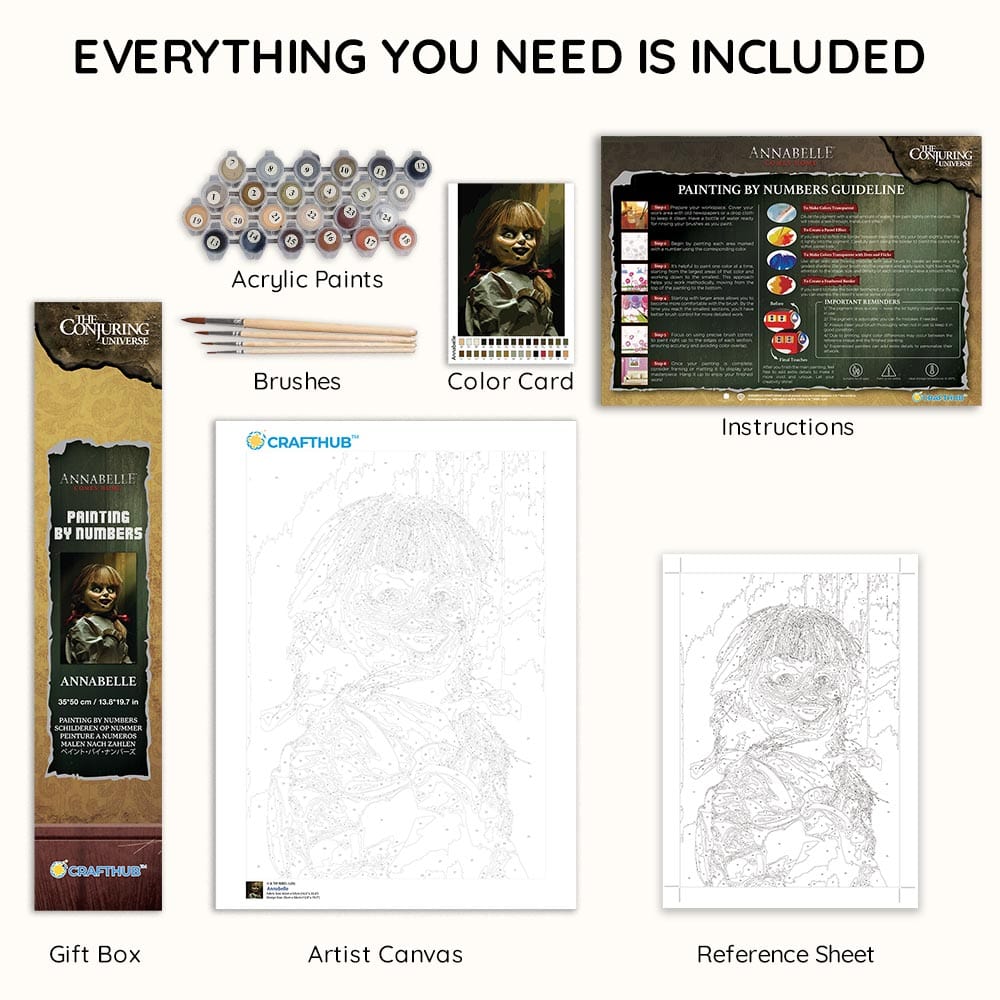 Painting By Numbers Kits 13.8" x 19.7" (35x50cm) Annabelle - Paint By Numbers Kit