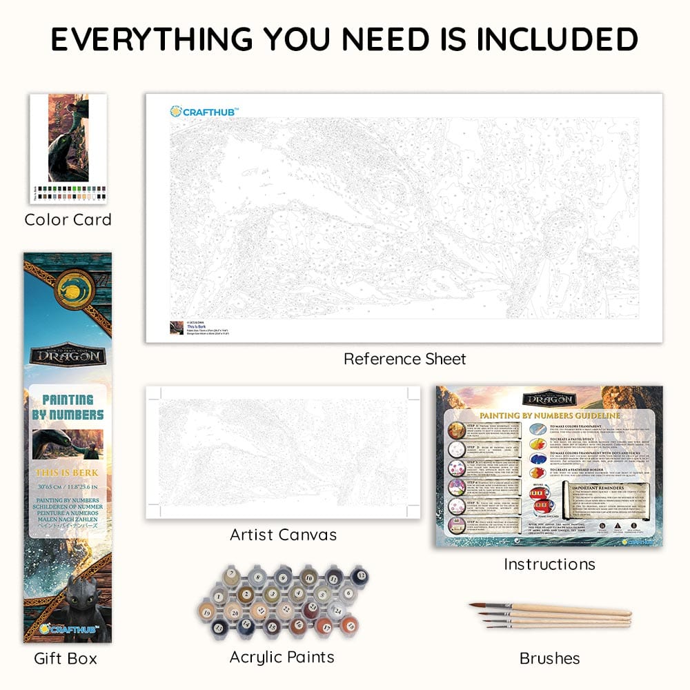 Painting By Numbers Kits 25.6" x 11.8" (65x30cm) This Is Berk - Paint By Numbers Kit