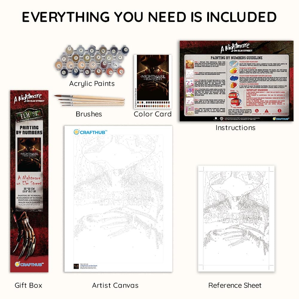 Painting By Numbers Kits 13.8" x 19.7" (35x50cm) A Nightmare on Elm Street - Paint By Numbers Kit