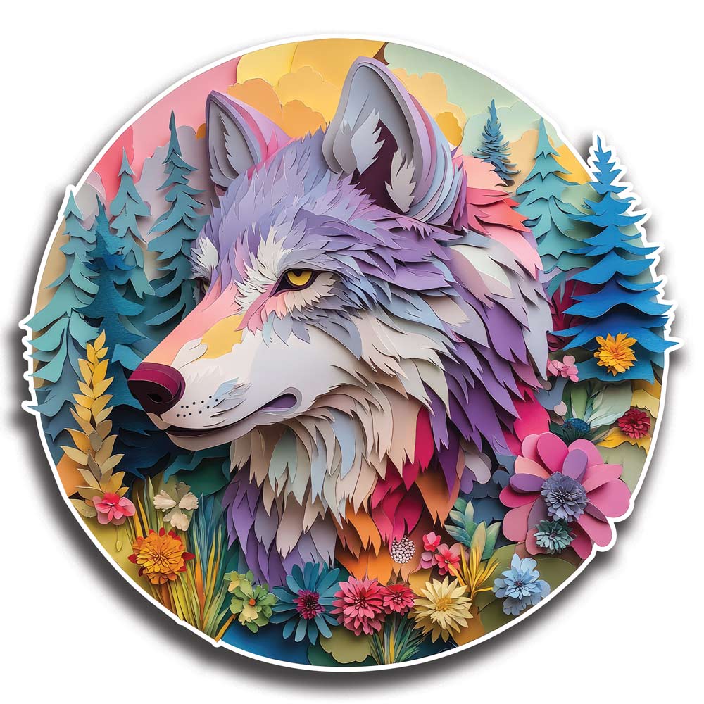 Animal Jigsaw Puzzle > Wooden Jigsaw Puzzle > Jigsaw Puzzle Blooming Wolf - Jigsaw Puzzle