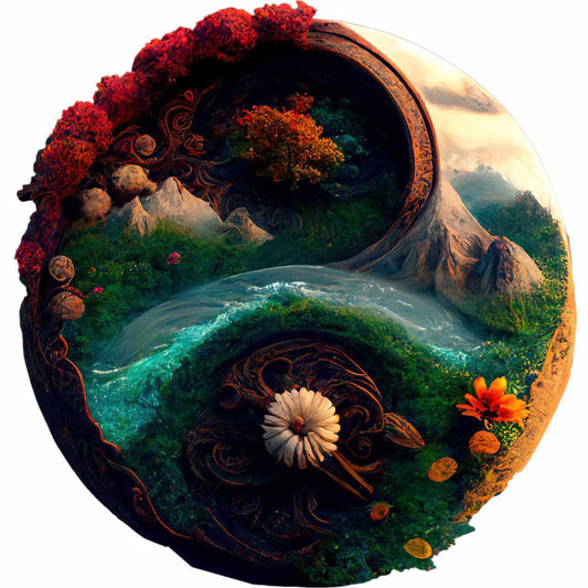 A5 Majestic Yin Yang Nature - Jigsaw Puzzle