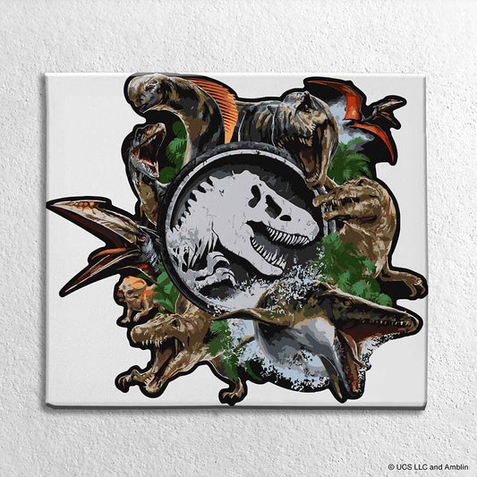 Painting By Numbers Kits 15.7" x 13.8" (40x35cm) Jurassic Icons - Paint By Numbers Kit