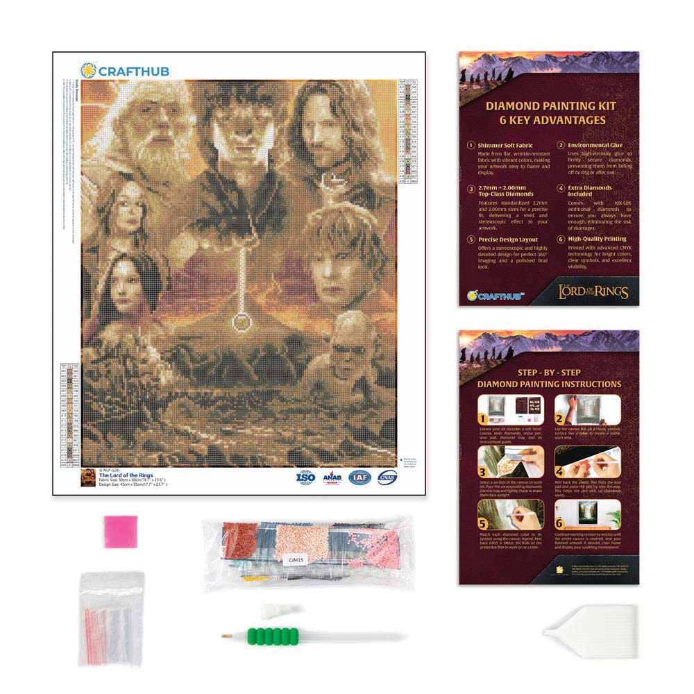Diamond Painting Kits 17.7" x 21.7" / 45cm x 55cm The Lord of the Rings - Diamond Painting Kit