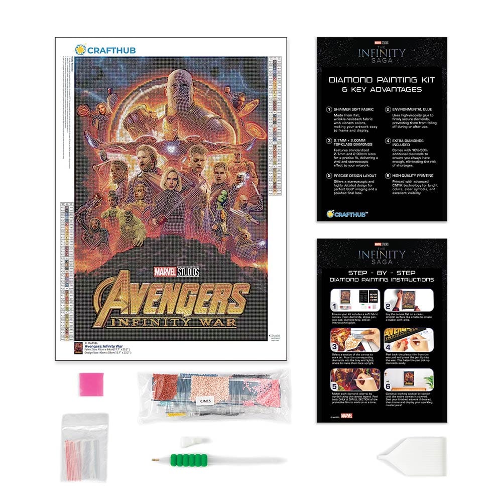 Diamond Painting Kits 15.6" x 23.2" | 40cm x 59cm Avengers: Infinity War - Diamond Painting Kit