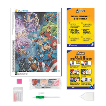 Diamond Painting Kits 15.6" x 22.2" | 40cm x 56.5cm The Avengers vs Thanos - Diamond Painting Kit