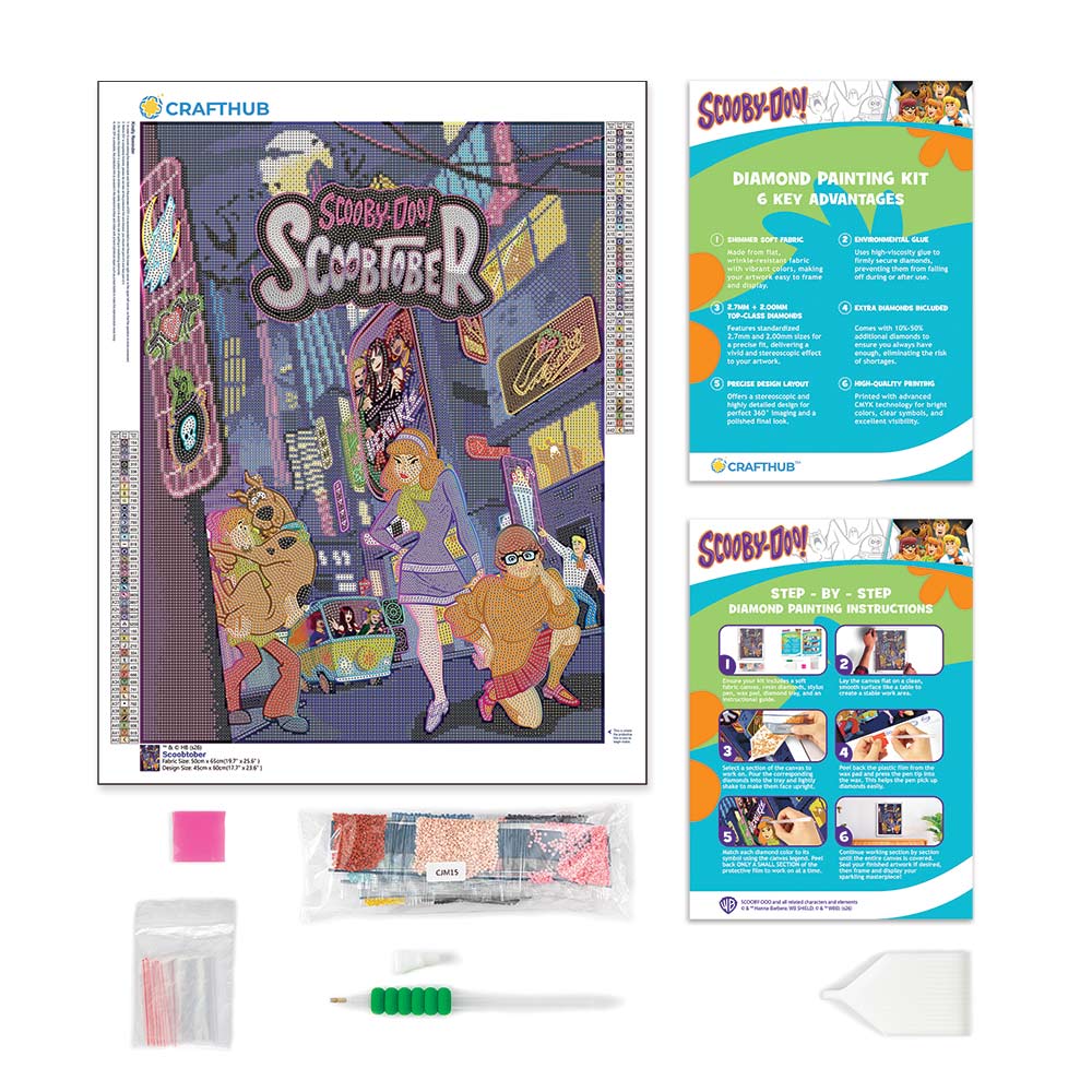 Diamond Painting Kits 17.7" x 23.6" | 45cm x 60cm Scoobtober - Diamond Painting Kit