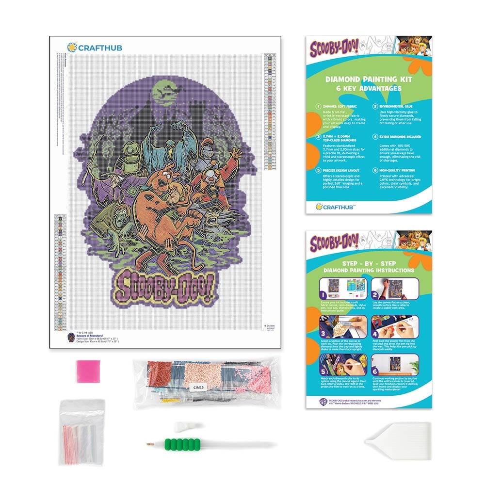 Diamond Painting Kits 17.7" x 25" | 45cm x 63.5cm Beware of Monsters! - Diamond Painting Kit