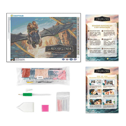Diamond Painting Kits 25.4" x 15.6" / 65cm x 40cm How to Train Your Dragon - Diamond Painting Kit