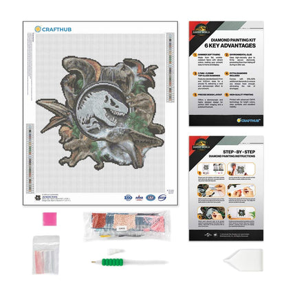 Diamond Painting Kits 17.6" x 21.5" / 45cm x 55cm Jurassic Icons - Diamond Painting Kit