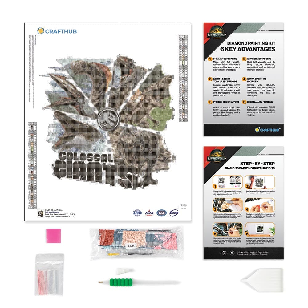 Diamond Painting Kits 21.5" x 17.6" | 45cm x 55cm Colossal Giants - Diamond Painting Kit