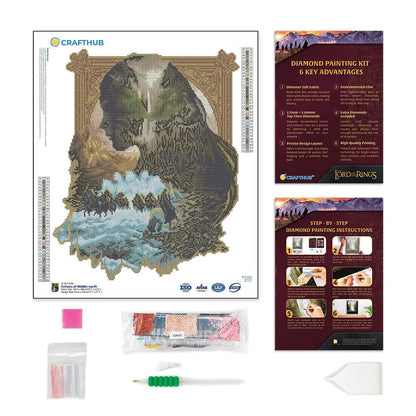 Diamond Painting Kits 17.6" x 21.5" / 45cm x 55cm Echoes of Middle-earth - Diamond Painting Kit