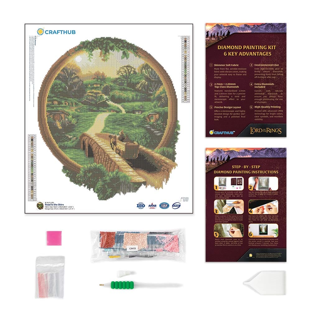 Diamond Painting Kits 18.3" x 21.1" / 47cm x 54cm Road to the Shire - Diamond Painting Kit