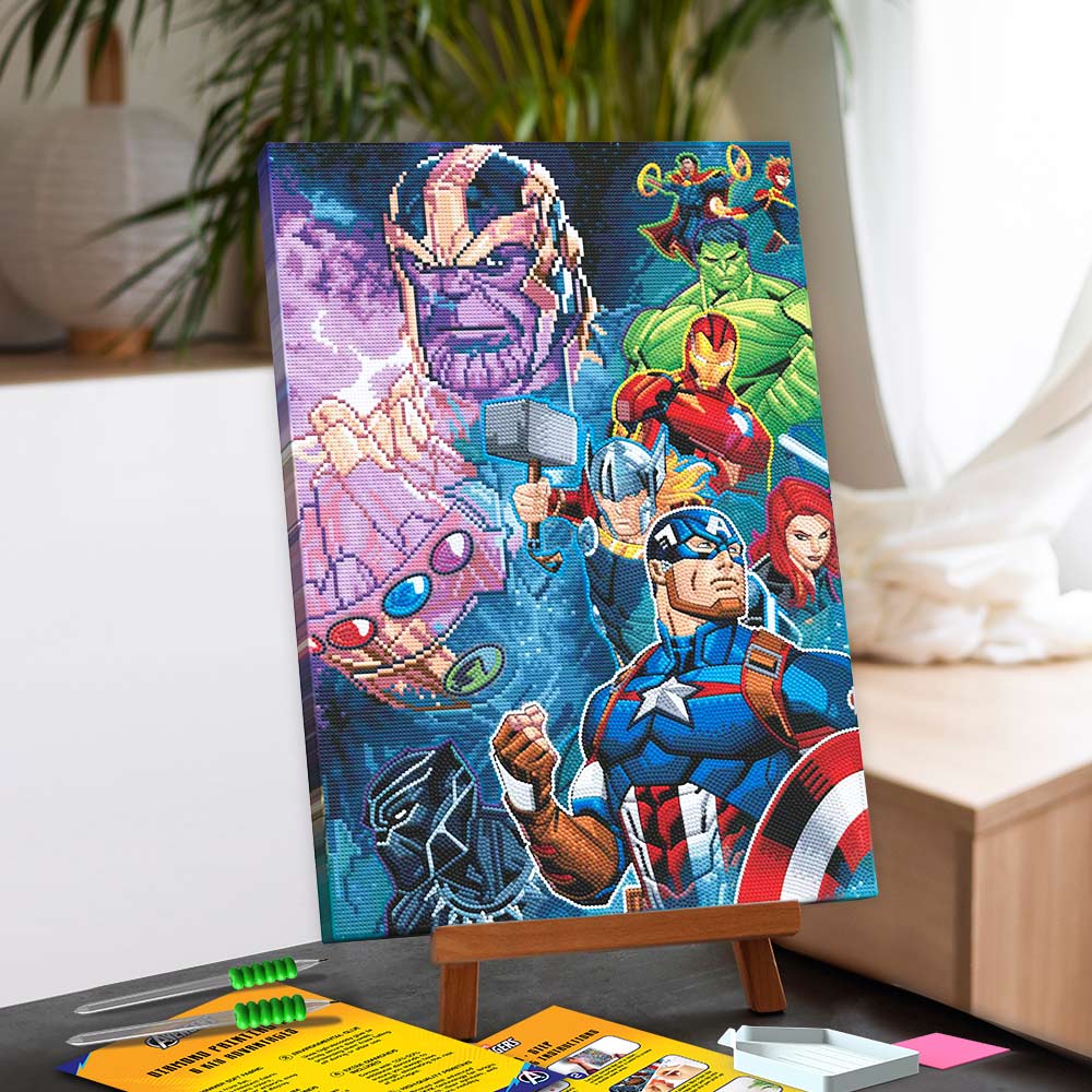 Diamond Painting Kits 15.6" x 22.2" | 40cm x 56.5cm The Avengers vs Thanos - Diamond Painting Kit