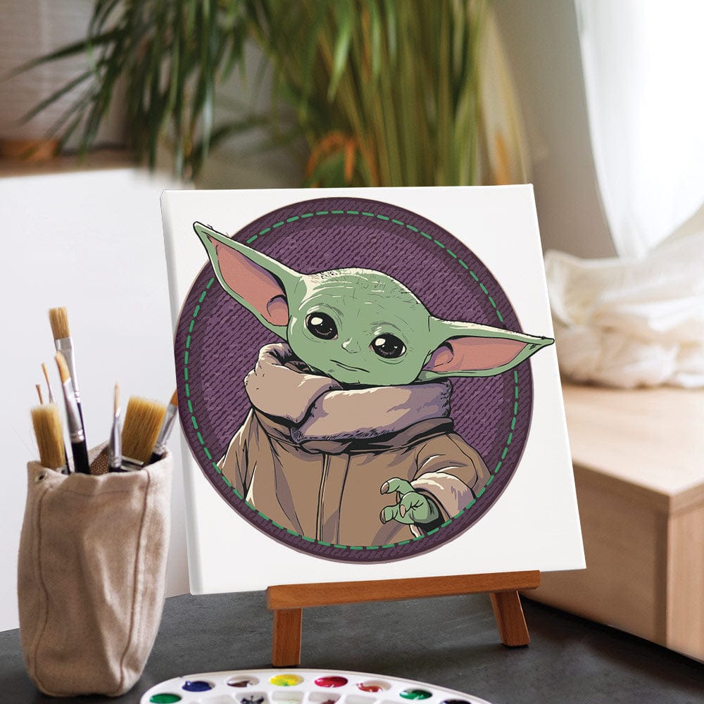 Painting By Numbers Kits 9.8" x 9.8" (25x25cm) Grogu™ - Framed Paint By Numbers Kit