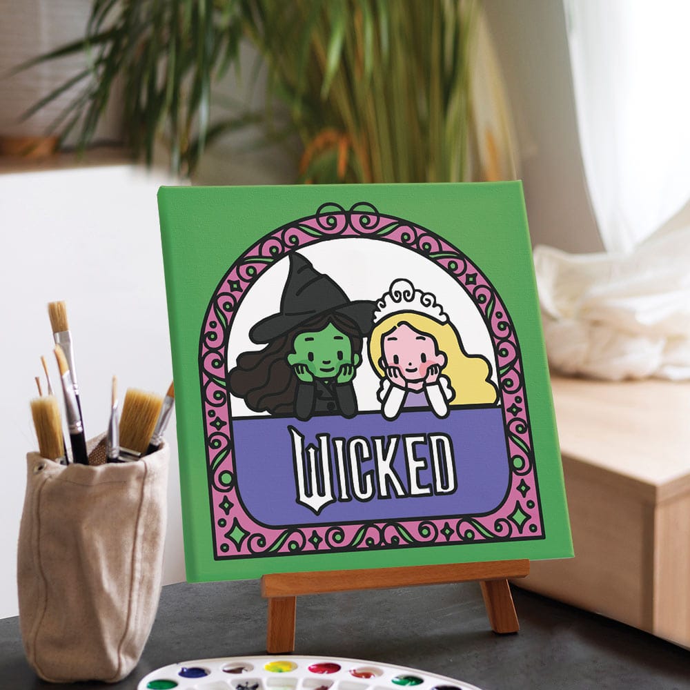 Painting By Numbers Kits 9.8" x 9.8" (25x25cm) Two Sides, One Bond - Framed Paint By Numbers Kit