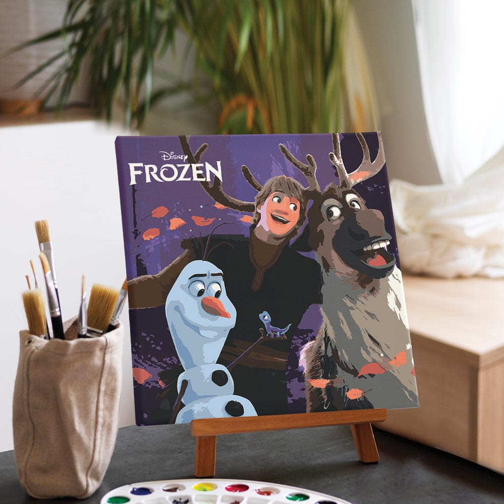 Painting By Numbers Kits 9.8" x 9.8" (25x25cm) Winter Friends - Framed Paint By Numbers Kit