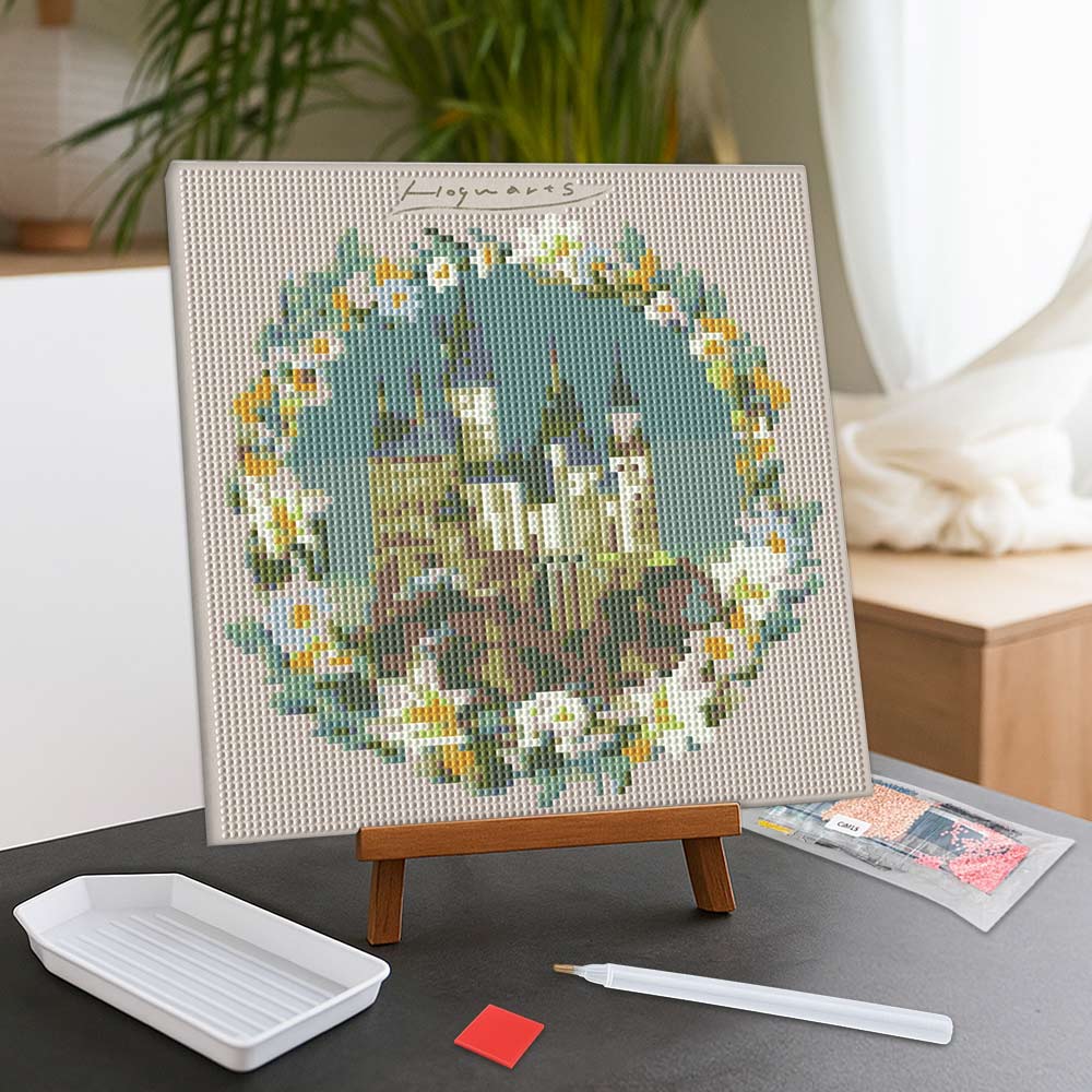 Diamond Painting Kits 9.8" x 9.8" | 25cm x 25cm Hogwarts Castle - Diamond Painting Kit
