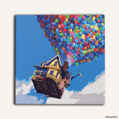 Painting By Numbers Kits 9.8" x 9.8" (25x25cm) Carl's House - Framed Paint By Numbers Kit