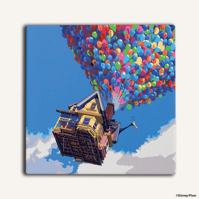 Painting By Numbers Kits 9.8" x 9.8" (25x25cm) Carl's House - Framed Paint By Numbers Kit