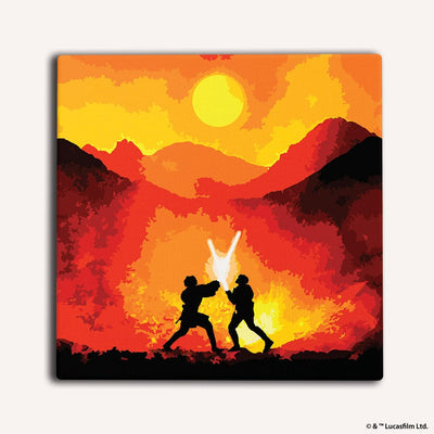 Painting By Numbers Kits 9.8" x 9.8" (25x25cm) Mustafar™ Battle - Framed Paint By Numbers Kit