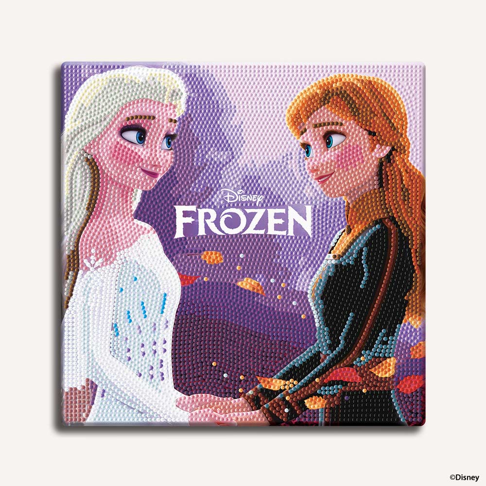 Diamond Painting Kits 9.8" x 9.8" | 25cm x 25cm Frozen Sisters - Framed Diamond Painting Kit