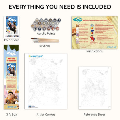 Painting By Numbers Kits 12.6" x 16.9" (32x43cm) Up Adventure - Paint By Numbers Kit