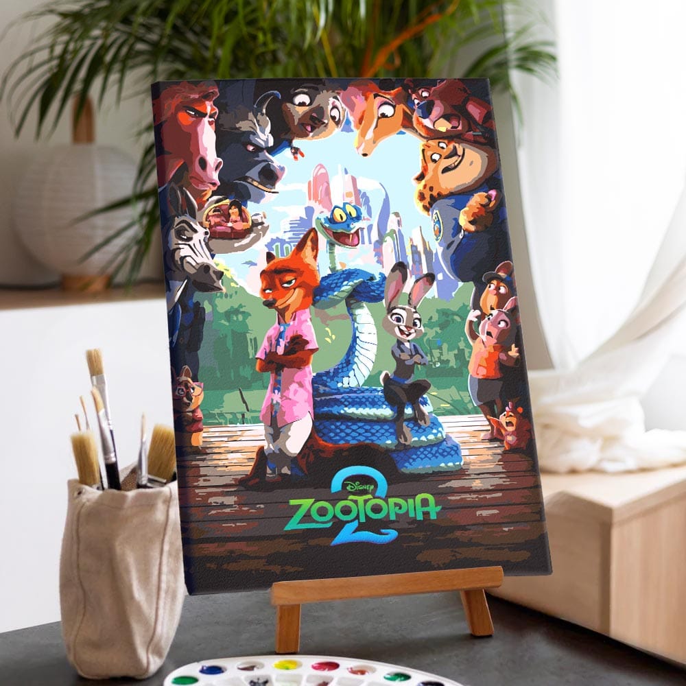 Painting By Numbers Kits 11.8" x 17.7" (30x45cm) Zootopia 2 - Paint By Numbers Kit