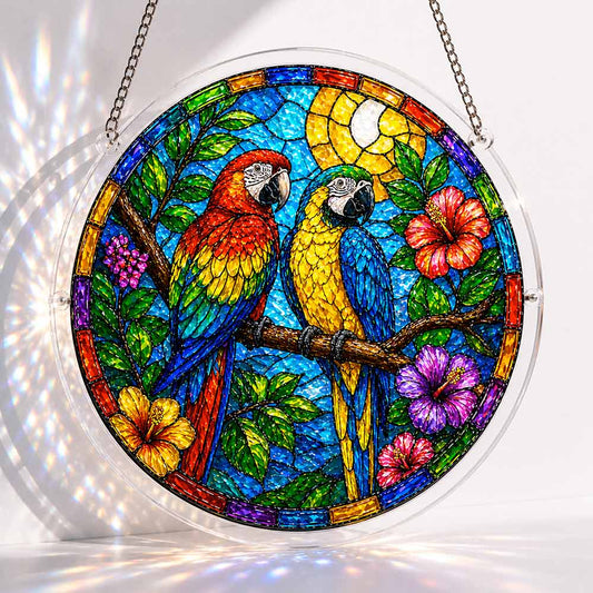 Acrylic Jigsaw Puzzle S - (7 inch) Parrot Paradise - Acrylic Jigsaw Puzzle
