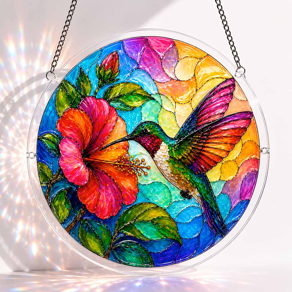 Acrylic Jigsaw Puzzle S - (7 inch) Garden Hummingbird - Acrylic Jigsaw Puzzle